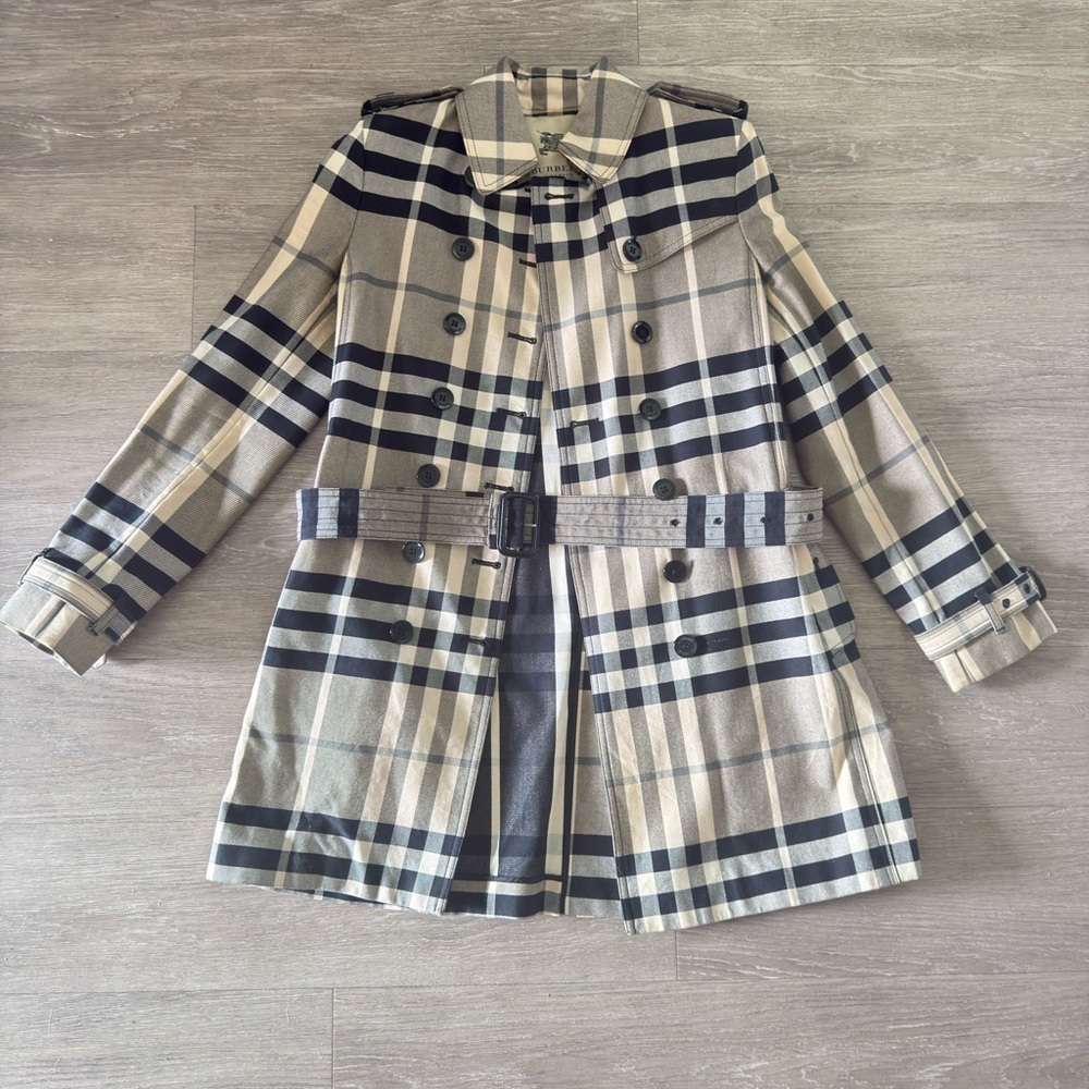 Burberry Plaid Double-Breasted Women's Coat